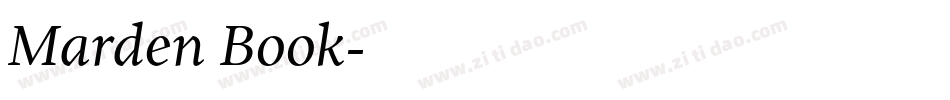 Marden Book字体转换